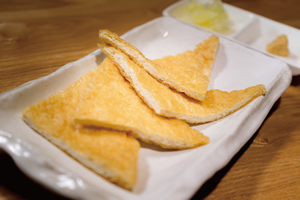 
Tougenkyo's Abura-age (thinly slicing tofu, deep fried twice) 